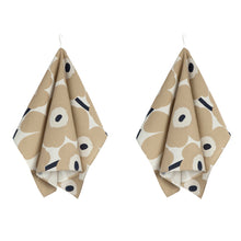 Naložite sliko v pregledovalnik galerije, Set 2 kuhinjskih krp Unikko bež Marimekko