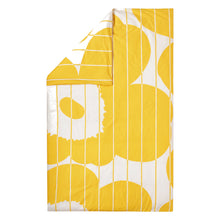 Naložite sliko v pregledovalnik galerije, Prevleka za odejo Vesi Unikko 135/140 x 200 cm rumena Marimekko