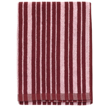 Naložite sliko v pregledovalnik galerije, Kopalna brisača Raide 70x150 cm vinsko rdeča, roza Marimekko