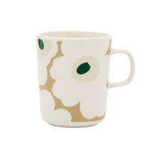 Naložite sliko v pregledovalnik galerije, Skodelica 2,5 dl Oiva Unikko bež, t. zelena Marimekko