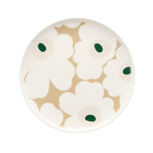 Naložite sliko v pregledovalnik galerije, Krožnik 20 cm Oiva Unikko bež, t.zelena Marimekko