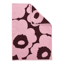 Naložite sliko v pregledovalnik galerije, Brisača za roke in obraz Unikko 50x70cm vinsko rdeča, roza Marimekko