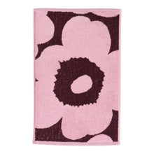 Naložite sliko v pregledovalnik galerije, Mala brisača za roke Unikko 30x50 cm vinsko rdeča, roza Marimekko