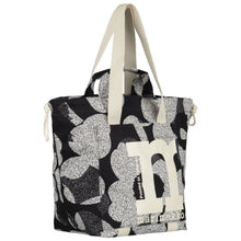 Naložite sliko v pregledovalnik galerije, Torba iz organskega bombaža Mono City Tote Unikko črna Marimekko