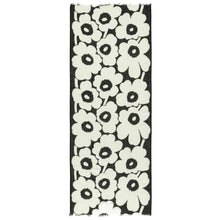 Naložite sliko v pregledovalnik galerije, Volnen šal Fiore Unikko črna, bela Marimekko