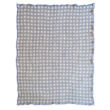 Naložite sliko v pregledovalnik galerije, Pregrinjalo / odeja iz recikliranega bombaža Pomme modra Brita Sweden