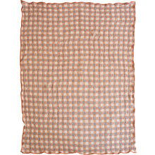 Naložite sliko v pregledovalnik galerije, Pregrinjalo / odeja iz recikliranega bombaža Pomme oranžna Brita Sweden