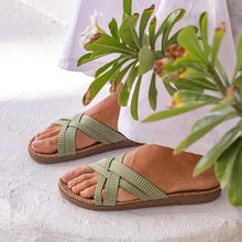 Naložite sliko v pregledovalnik galerije, Sandali WOMEN#1 green leaves SHANGIES by Stilov