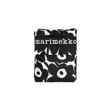 Naložite sliko v pregledovalnik galerije, Nakupovalna vrečka za večkratno uporabo Smartbag Mini Unikko črna Marimekko
