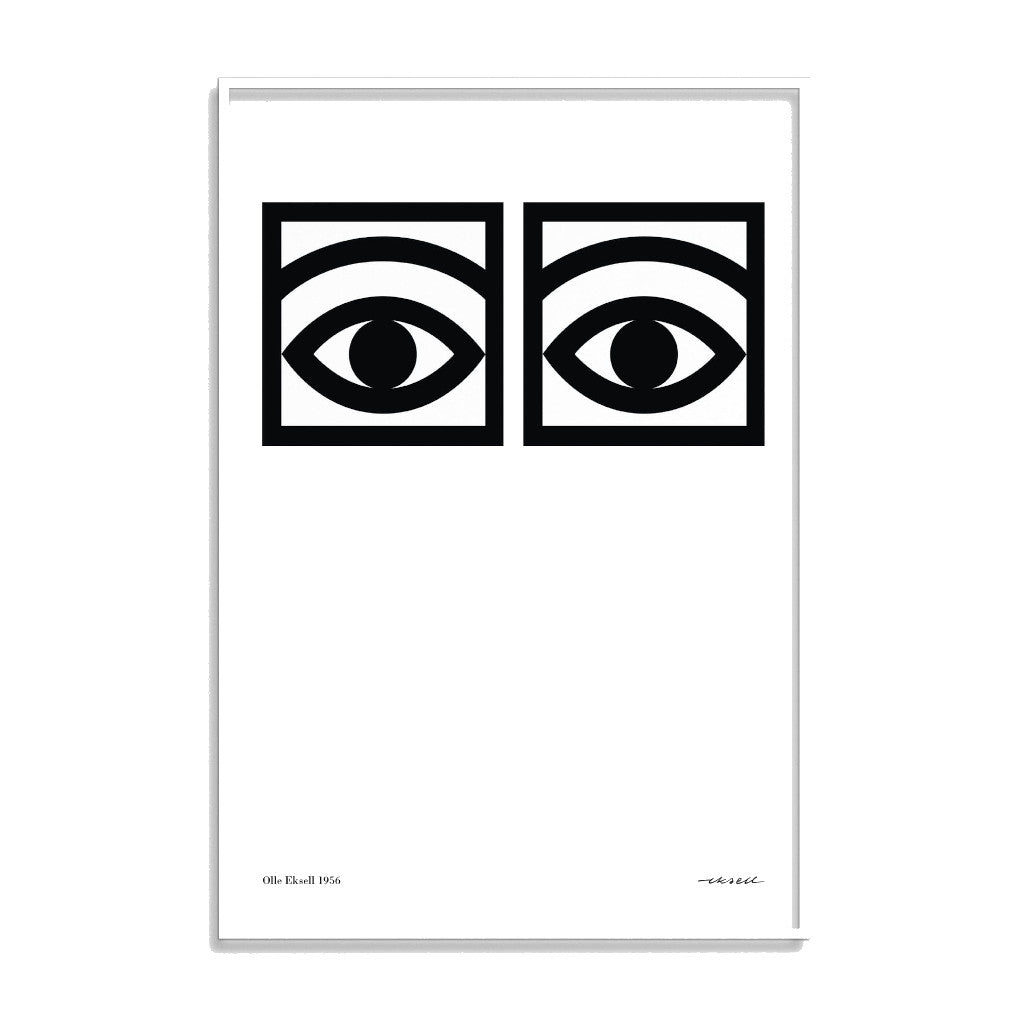 Print Ögon Cacao Black One Eye 50 x 70 cm Olle Eksell