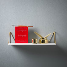 Naložite sliko v pregledovalnik galerije, Polica Pythagoras XS bela-medenina Maze Interior