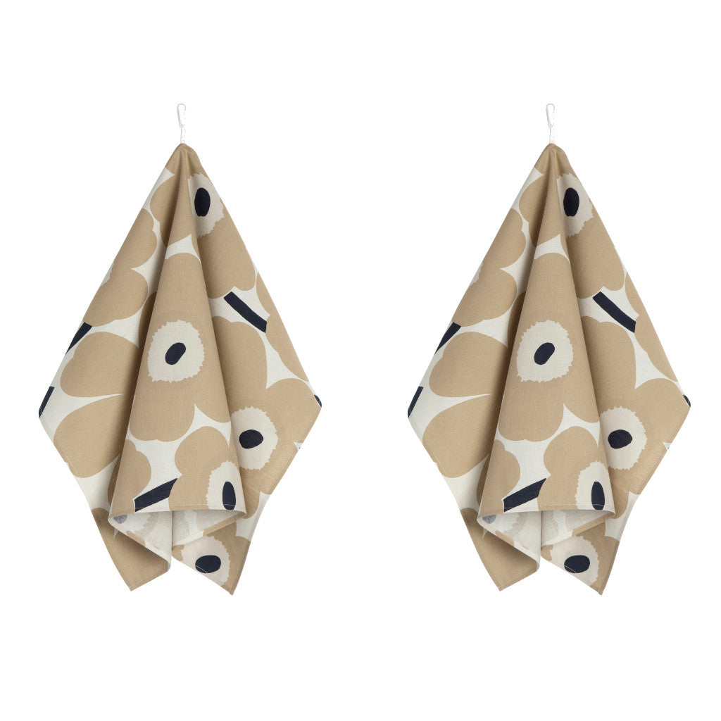 Set 2 kuhinjskih krp Unikko bež  Marimekko