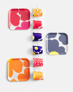 Lesen pladenj Unikko 60th Anniversary 20 x 20 cm moder Marimekko