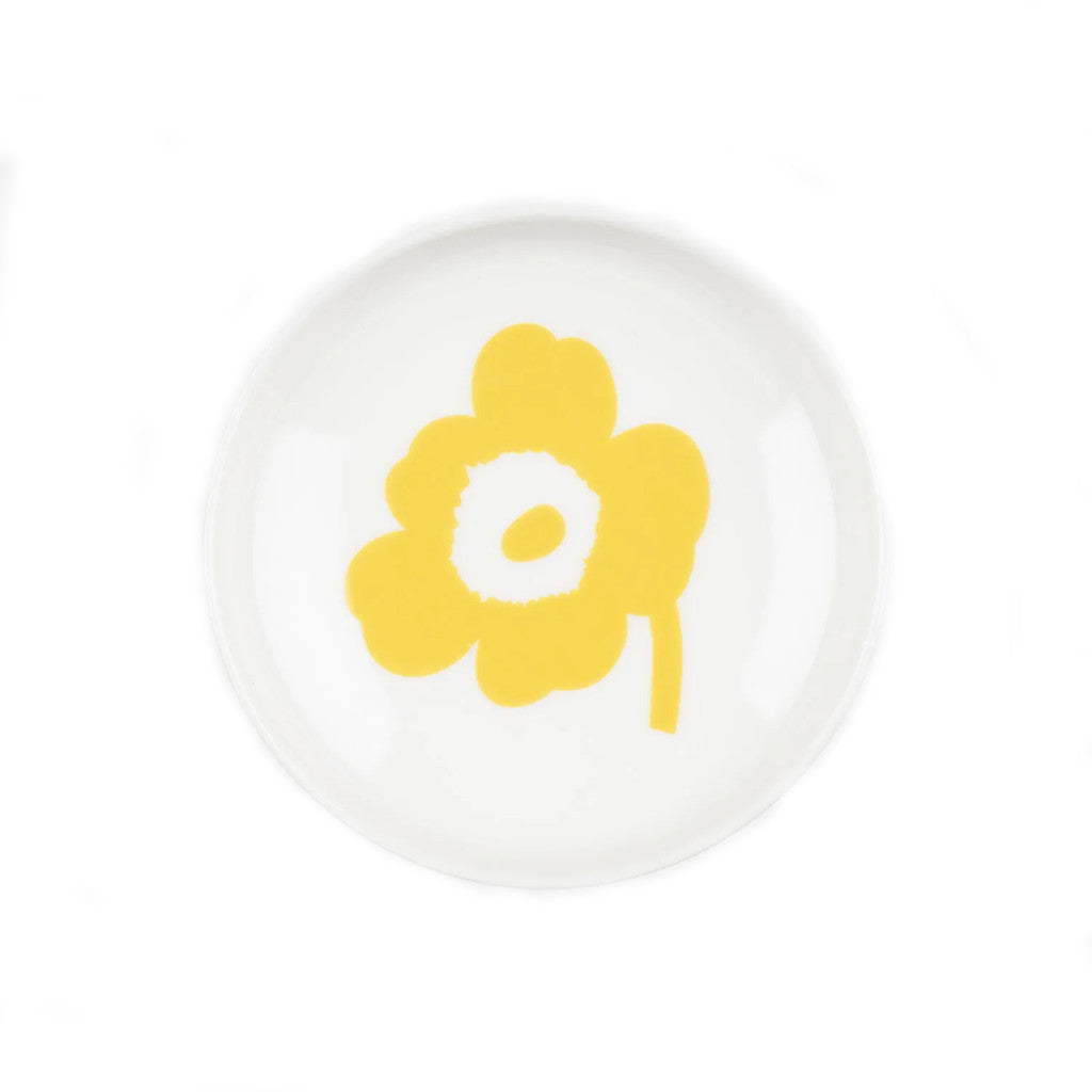 Krožnik 8,5 cm Oiva Unikko rumena Marimekko