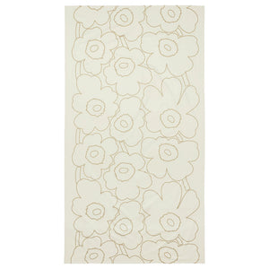 Bombažen prt Piirto Unikko 135 x 250 cm nebeljen bombaž, zlata Marimekko