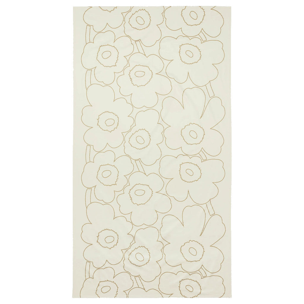 Bombažen prt Piirto Unikko 135 x 250 cm nebeljen bombaž, zlata Marimekko