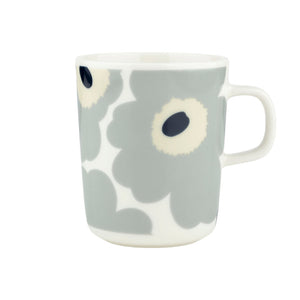 Skodelica 2,5 dl Oiva - Unikko siva, t. modra Marimekko