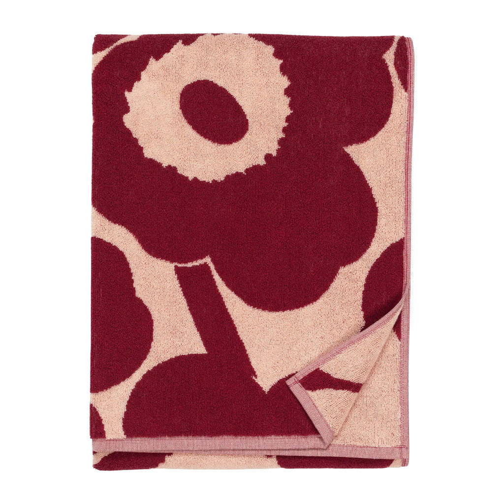 Kopalna brisača Unikko temno rdeča, roza Marimekko