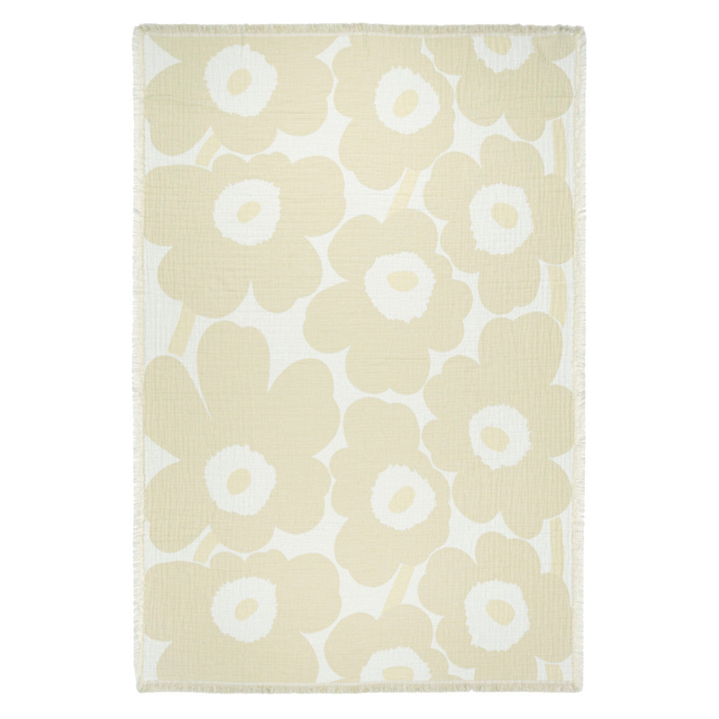 Bombažna žakard odeja / pregrinjalo Unikko 150 x 220 cm Marimekko