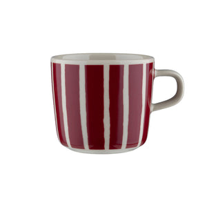 Skodelica 2 dl Oiva Piccolo rjava, burgundsko rdeča Marimekko