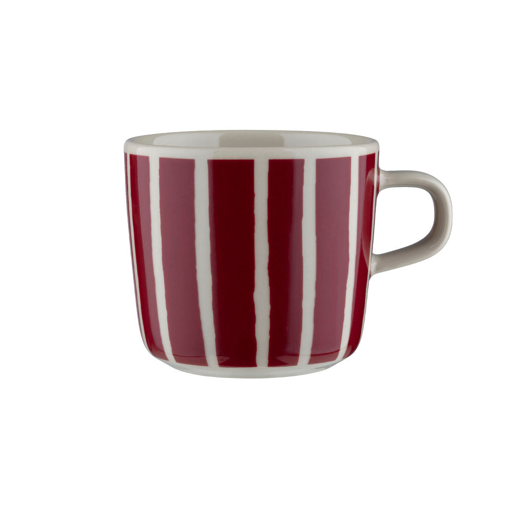 Skodelica 2 dl Oiva Piccolo rjava, burgundsko rdeča Marimekko