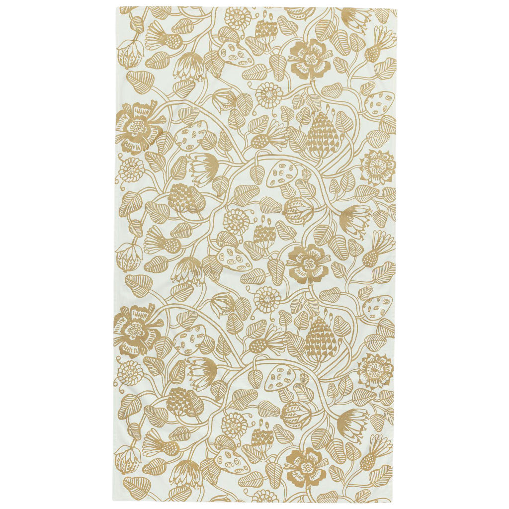 Prt iz organskega bombaža 135x250cm Tiara zlata Marimekko