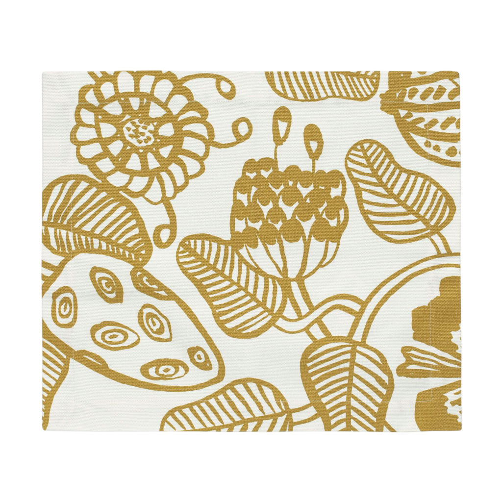 Pogrinjek iz organskega bombaža 35x40cm Tiara zlata Marimekko