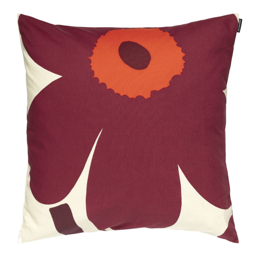 Prevleka za blazino Unikko 50 x 50  cm vinsko rdeča, vanilija Marimekko