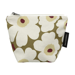 Kozmetična torbica Kait Mini Unikko zelena, krem Marimekko