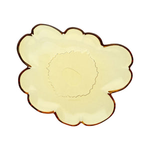 Steklen krožnik Unikko cvet 20 cm ambra Marimekko