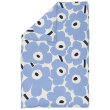 Naložite sliko v pregledovalnik galerije, Prevleka za odejo Unikko 135/140 x 200 cm jersey modra Marimekko
