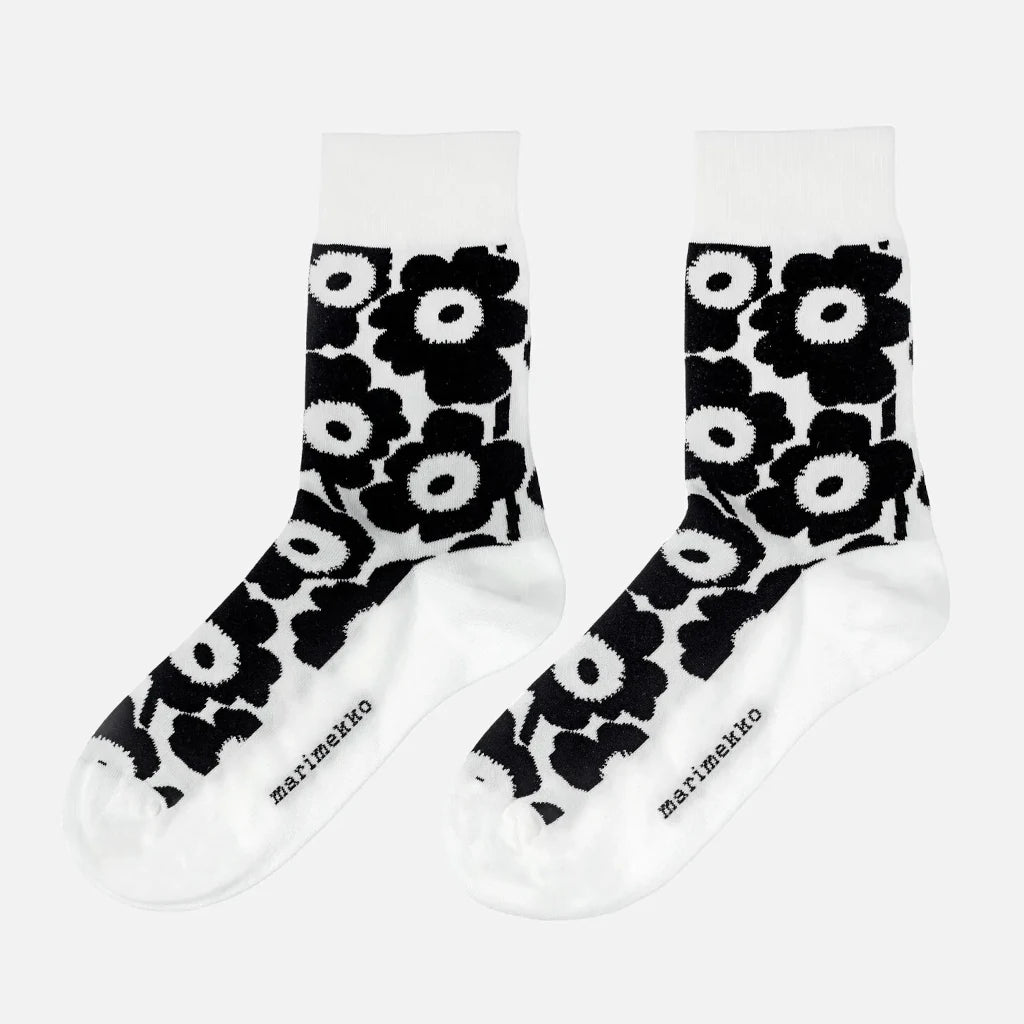 Nogavice Kirmailla Unikko črne Marimekko