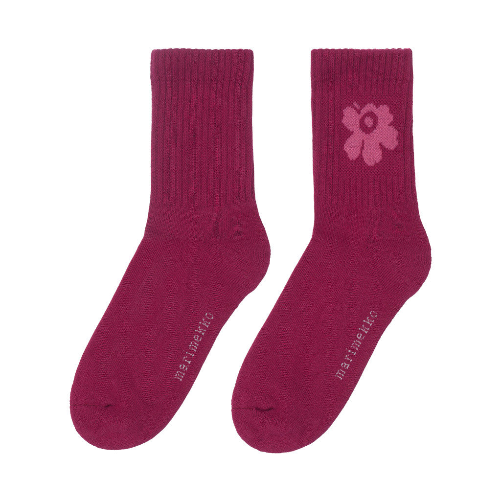 Nogavice Puikea Unikko roza Marimekko