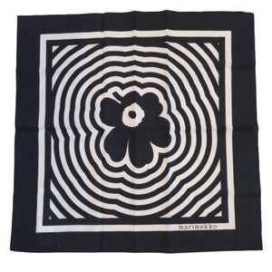 Bombažna ruta Astrilli Unikko črna Marimekko