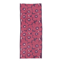 Naložite sliko v pregledovalnik galerije, Volnen šal Fiore Unikko temno rdeča Marimekko
