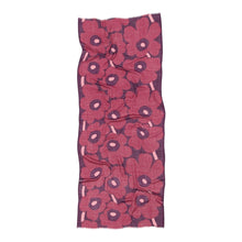 Naložite sliko v pregledovalnik galerije, Volnen šal Fiore Unikko temno rdeča Marimekko
