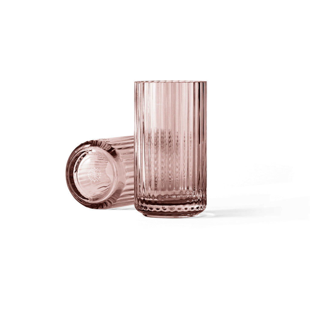 Vaza Lyngby 15,5 cm steklo burgundsko rdeča Lyngby Porcelaen