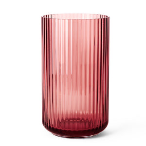 Vaza Lyngby 25 cm steklo burgundsko rdeča Lyngby Porcelaen