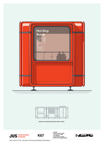 PRINT A3 KIOSK K67 rdeč JUS