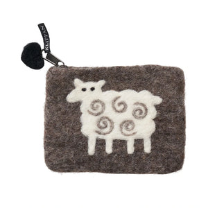 Denarnica iz volnenega filca Sheep rjava Klippan
