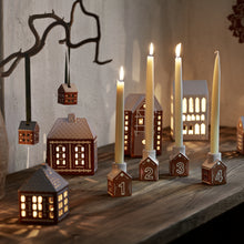 Naložite sliko v pregledovalnik galerije, Set 2 keramičnih okraskov Gingerbread House Kähler
