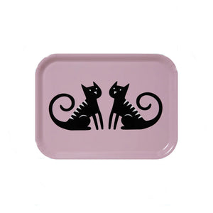 Lesen pladenj SITTING CAT 27 x 20 cm roza Bengt & Lotta