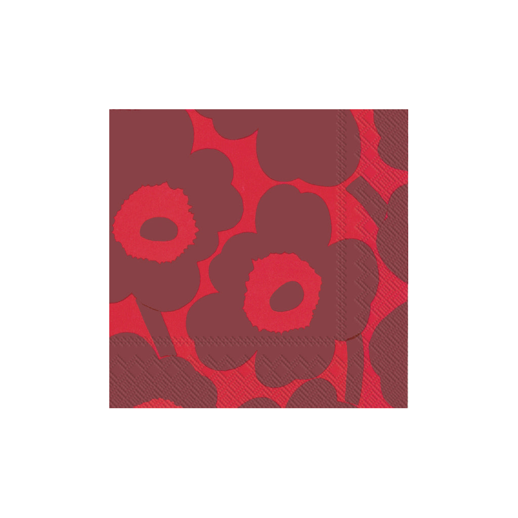 Papirnati prtički Unikko rdeča 25x25 cm Marimekko