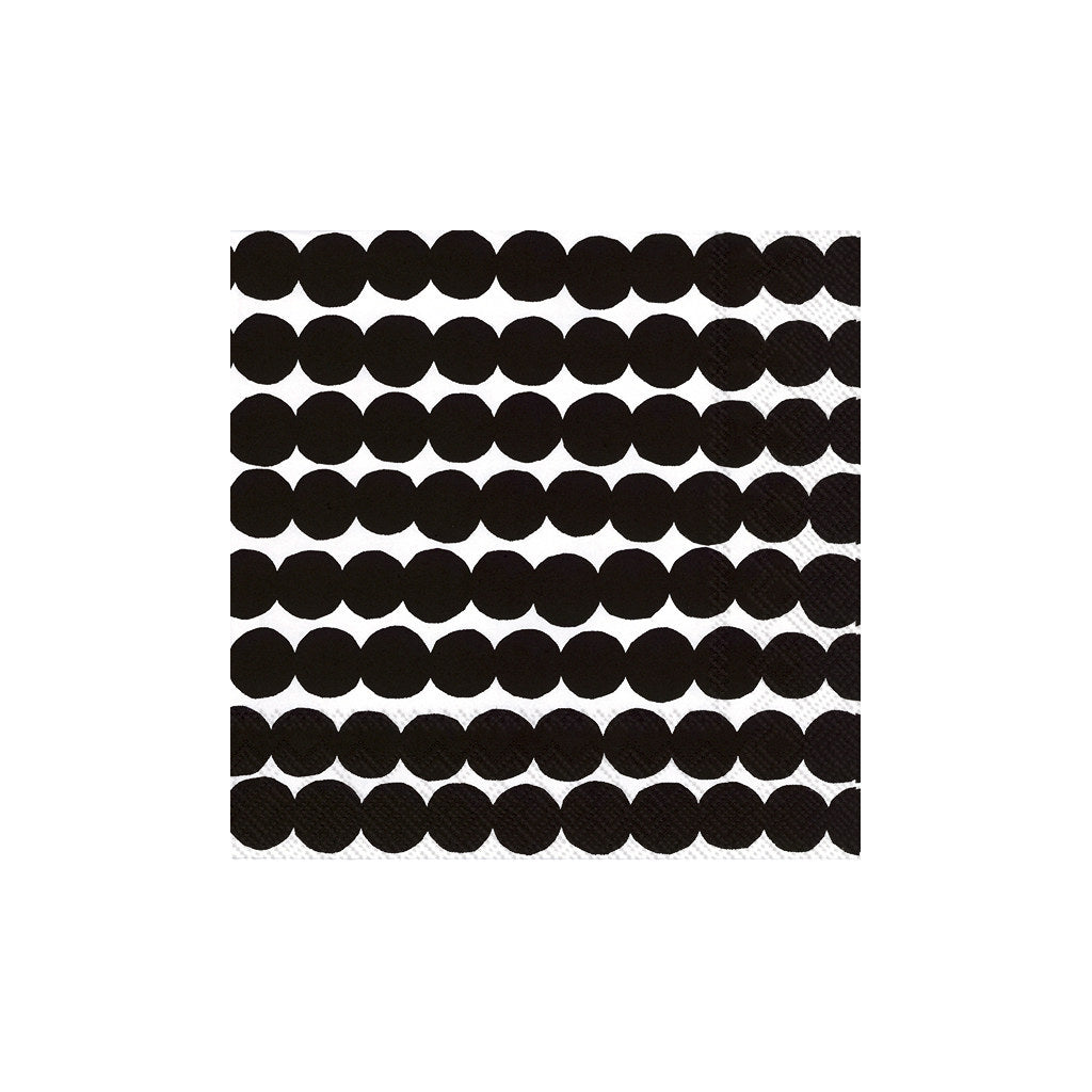 Papirnati prtički Räsymatto črna 25x25 cm Marimekko