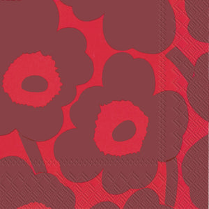Papirnati prtički Unikko 33x33 cm rdeča Marimekko