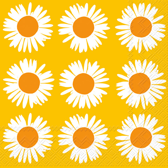 Papirnati prtički Auringonkukka rumena 33x33 cm Marimekko
