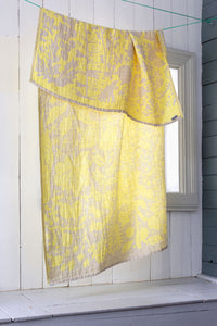 Lanena kopalna brisača VILLIYRTIT rumena 95 x 180 cm Lapuan Kankurit