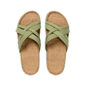 Sandali WOMEN#1 green leaves SHANGIES by Stilov
