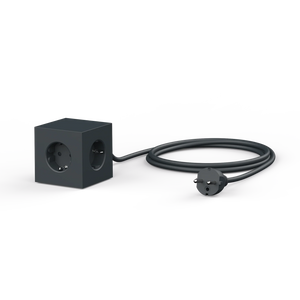 Električni razdelilec SQUARE 1 USB črn AVOLT