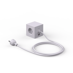 Električni razdelilec SQUARE 1 USB siv AVOLT